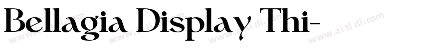 Bellagia Display Thi字体转换